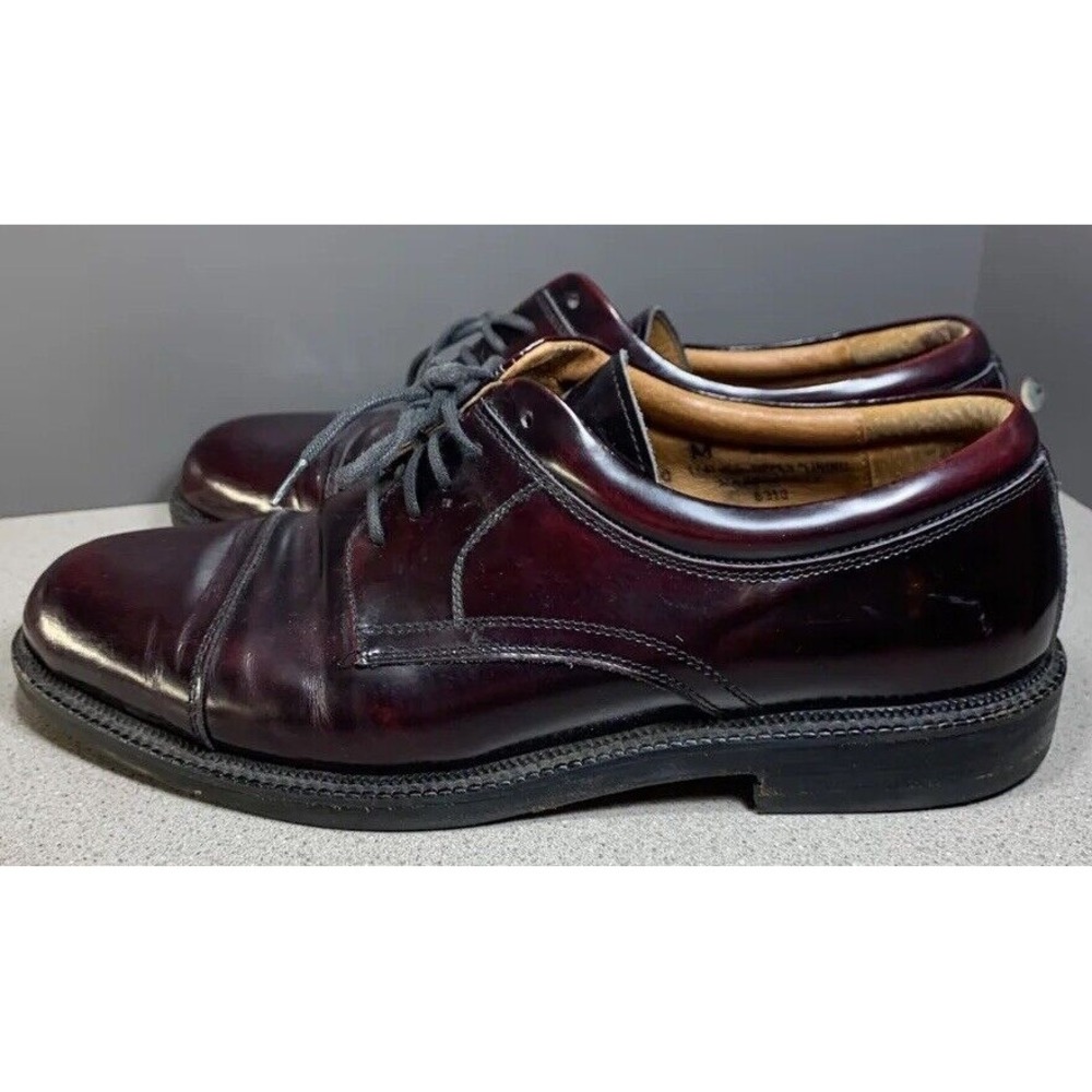Johnston Murphy Passport Burgundy Leather Cap Toe Lace Up Oxfords Men's 10 M